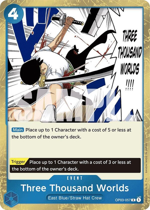 Image for Three Thousand Worlds (Jolly Roger Foil) (OP03-057) (Foil) [Premium Booster -The Best-] - One Piece Card Game