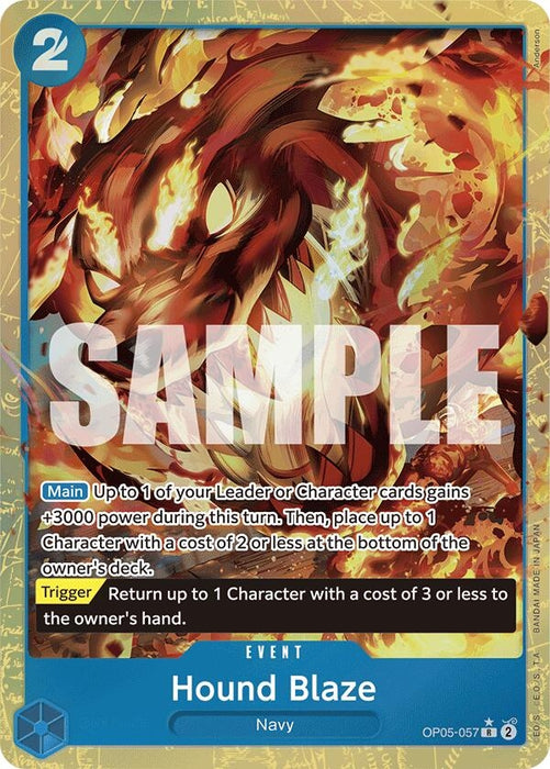 Image for Hound Blaze (Alternate Art) (OP05-057) (Foil) [Premium Booster -The Best-] - One Piece Card Game