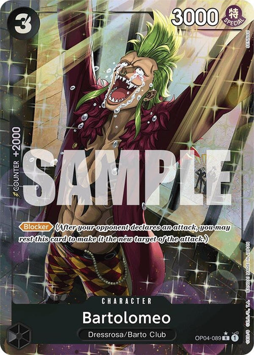Image for Bartolomeo (OP04-089) (Alternate Art) (OP04-089) (Foil) [Premium Booster -The Best-] - One Piece Card Game