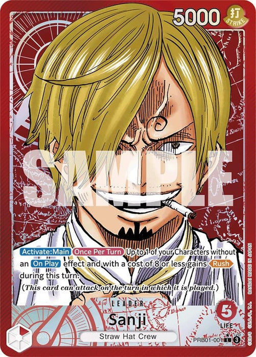 Sanji (PRB01-001) (Alternate Art) (PRB01-001) (Foil) [Premium Booster -The Best-]