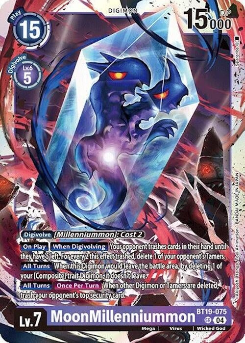 MoonMillenniummon (BT19-075 SR) (Foil) [Release Special Booster 2.0]