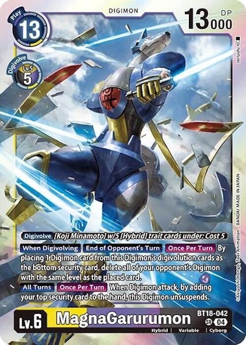 MagnaGarurumon (BT18-042 SR) (Foil) [Release Special Booster 2.0]