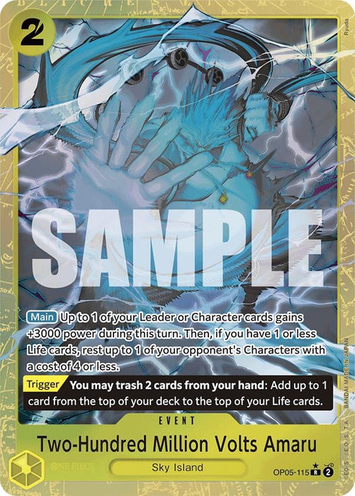 Two-Hundred Million Volts Amaru (Alternate Art) (OP05-115) (Foil) [Premium Booster -The Best-]