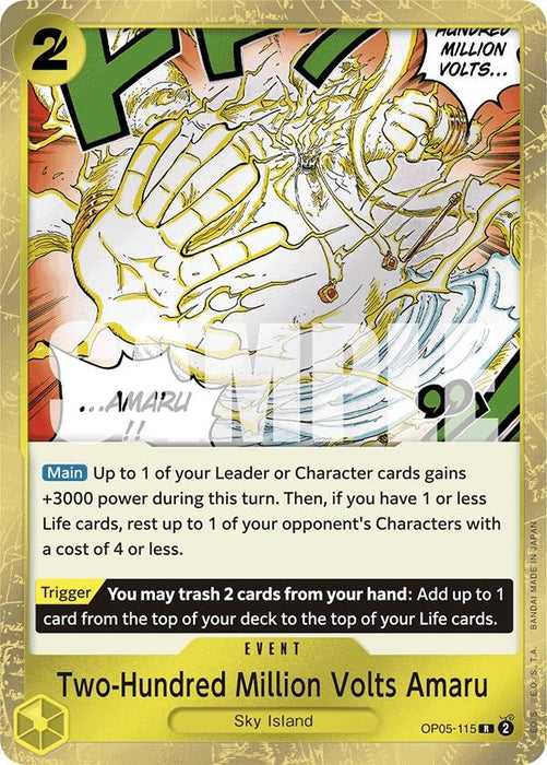 Two-Hundred Million Volts Amaru (Jolly Roger Foil) (OP05-115) (Foil) [Premium Booster -The Best-]