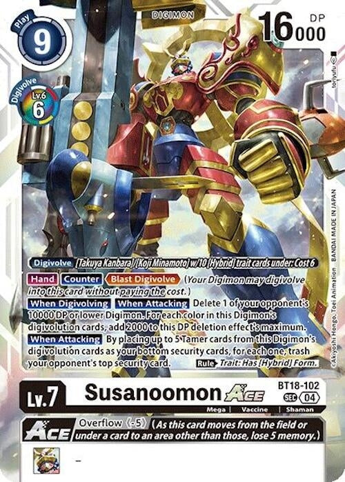 Susanoomon ACE (BT18-102 SEC) (Foil) [Release Special Booster 2.0]
