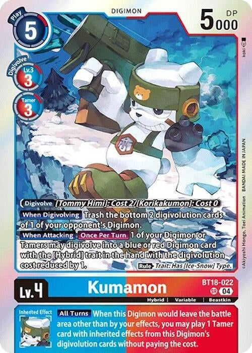 Kumamon (BT18-022 SR) (Foil) [Release Special Booster 2.0]