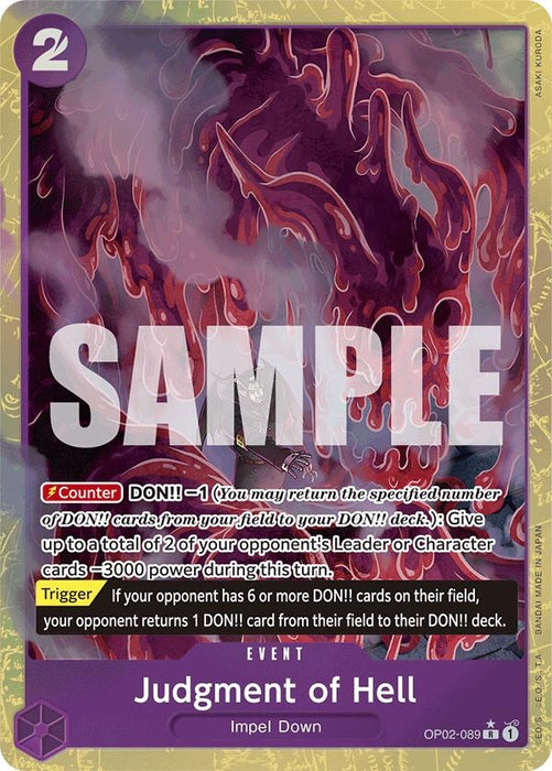 Judgment of Hell (Alternate Art) (OP02-089) (Foil) [Premium Booster -The Best-]