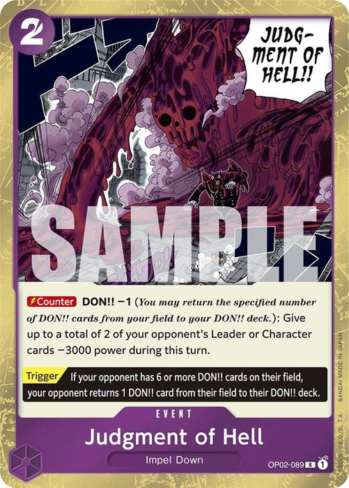Judgment of Hell (Jolly Roger Foil) (OP02-089) (Foil) [Premium Booster -The Best-]
