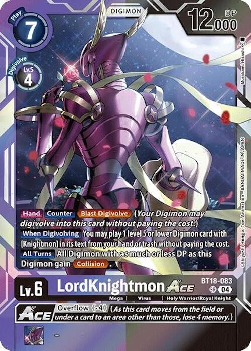 LordKnightmon ACE (BT18-083 SR) (Foil) [Release Special Booster 2.0]