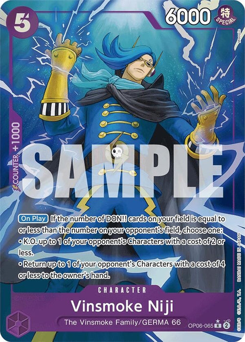Image for Vinsmoke Niji (OP06-065) (Full Art) (OP06-065) (Foil) [Premium Booster -The Best-] - One Piece Card Game