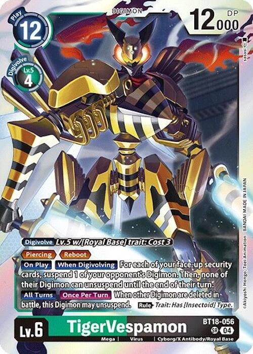 TigerVespamon (BT18-056 SR) (Foil) [Release Special Booster 2.0]