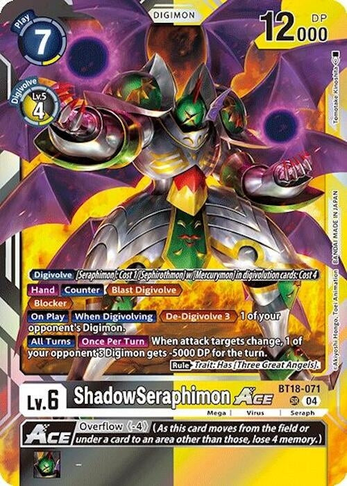ShadowSeraphimon ACE (BT18-071 SR) (Foil) [Release Special Booster 2.0]
