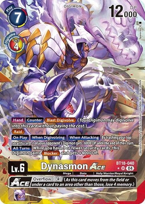 Dynasmon ACE (Alternate Art) (BT18-040 SR) (Foil) [Release Special Booster 2.0]