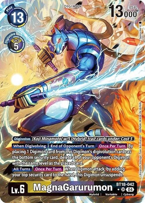 MagnaGarurumon (Alternate Art) (BT18-042 SR) (Foil) [Release Special Booster 2.0]