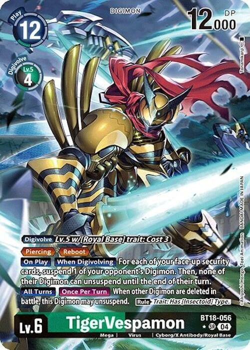 TigerVespamon (Alternate Art) (BT18-056 SR) (Foil) [Release Special Booster 2.0]