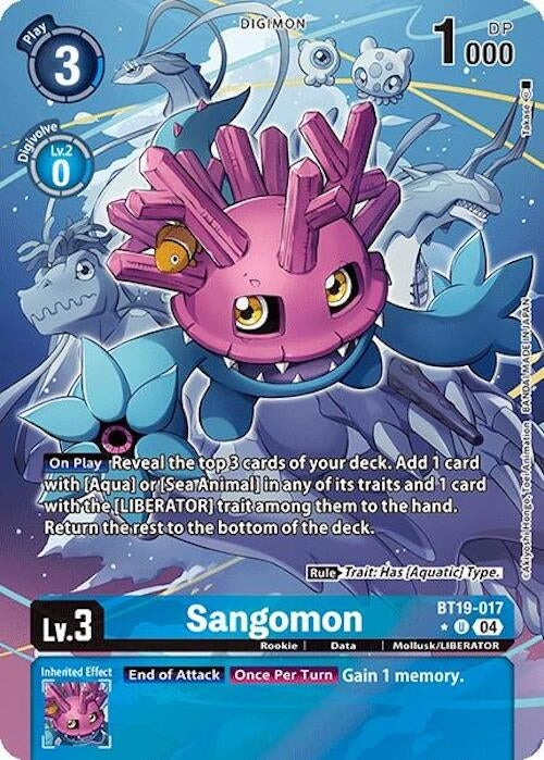 Sangomon (Alternate Art) (BT19-017 U) (Foil) [Release Special Booster 2.0]