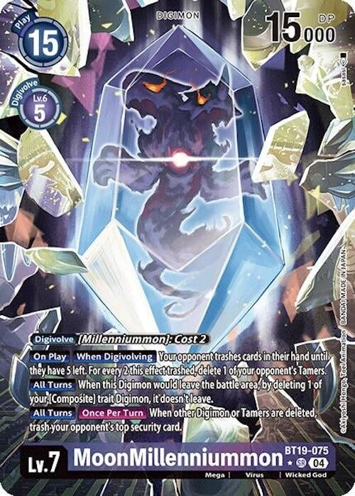 MoonMillenniummon (Alternate Art) (BT19-075 SR) (Foil) [Release Special Booster 2.0]
