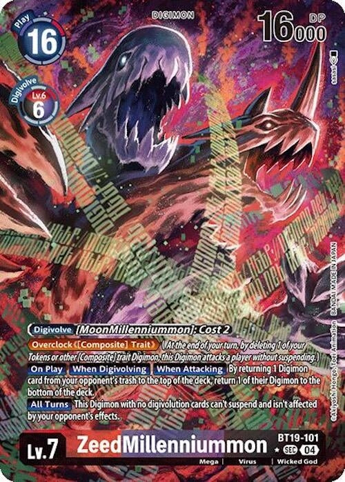 ZeedMillenniummon (Alternate Art) (BT19-101 SEC) (Foil) [Release Special Booster 2.0]