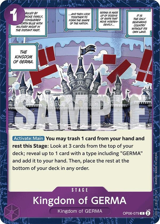 Image for Kingdom of GERMA (Jolly Roger Foil) (OP06-079) (Foil) [Premium Booster -The Best-] - One Piece Card Game