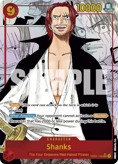 Image for Shanks (Manga) (OP01-120) (Foil) [Premium Booster -The Best-] - One Piece Card Game
