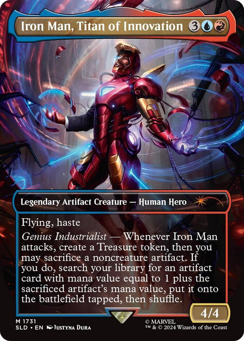 Image for Iron Man, Titan of Innovation (Rainbow Foil) (1731) (Foil) [Secret Lair Drop Series] - Magic: The Gathering
