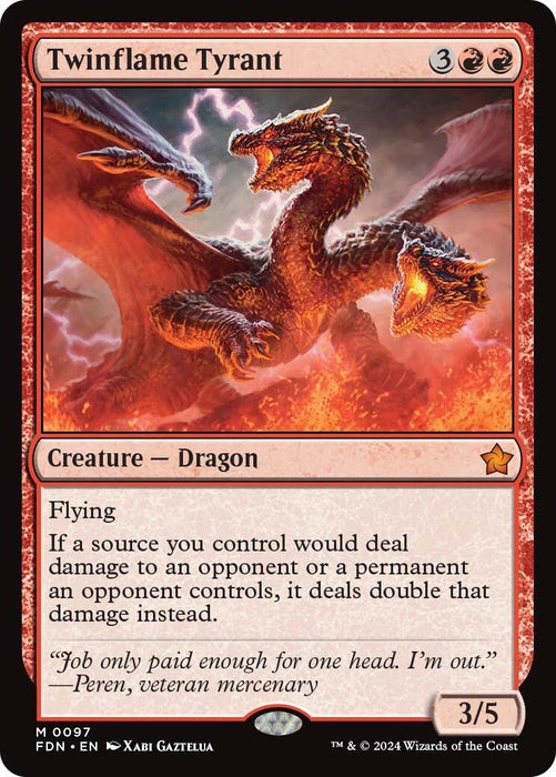 Image for Twinflame Tyrant (97) (Foil) [Foundations] - Magic: The Gathering