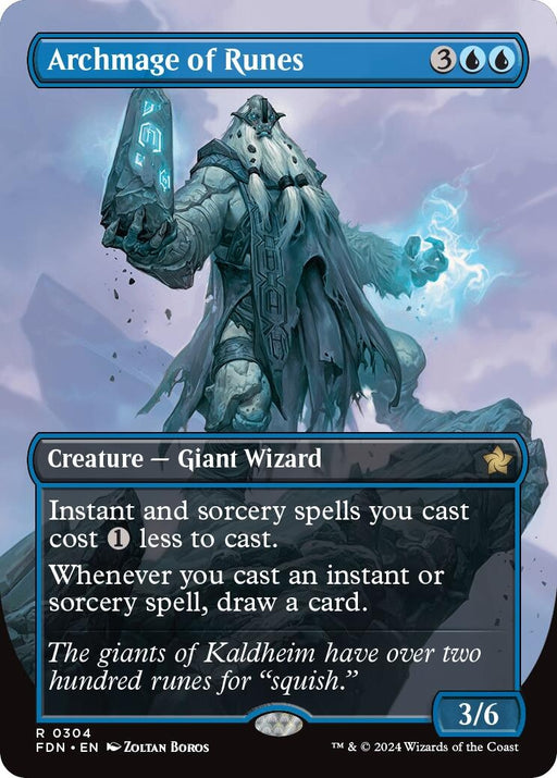 Image for Archmage of Runes (Borderless) (304) (Foil) [Foundations] - Magic: The Gathering