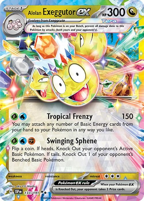 Image for Alolan Exeggutor ex (133/191) (Holofoil) [SV08: Surging Sparks] - Pokemon