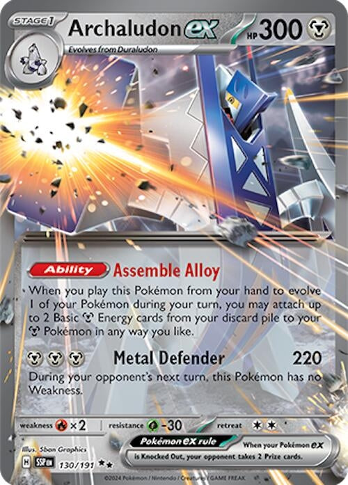 Image for Archaludon ex (130/191) (Holofoil) [SV08: Surging Sparks] - Pokemon