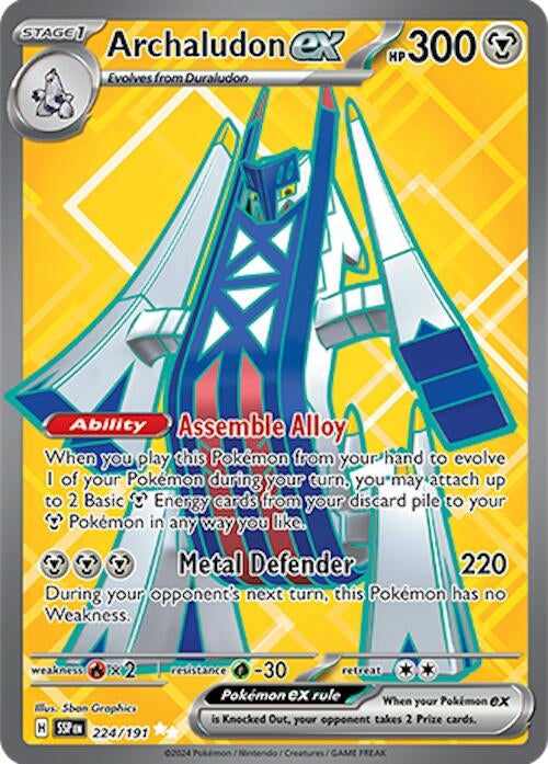 Image for Archaludon ex (224/191) (Holofoil) [SV08: Surging Sparks] - Pokemon