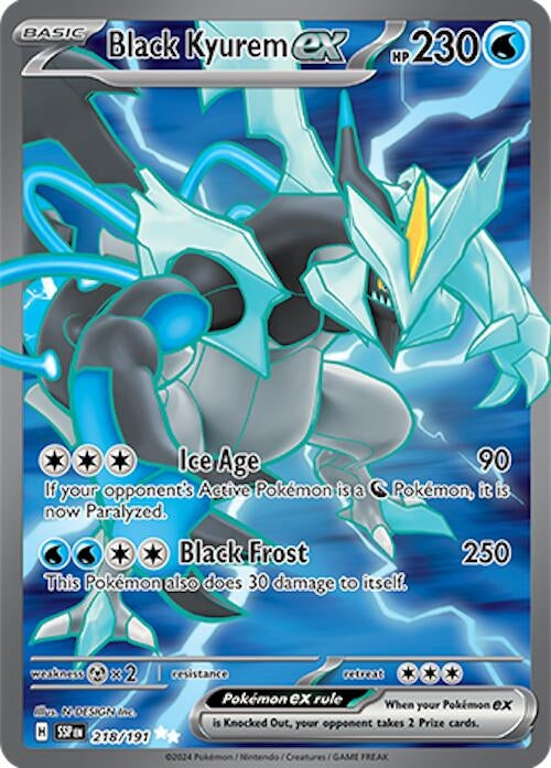 Image for Black Kyurem ex (218/191) (Holofoil) [SV08: Surging Sparks] - Pokemon