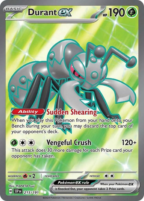 Image for Durant ex (215/191) (Holofoil) [SV08: Surging Sparks] - Pokemon