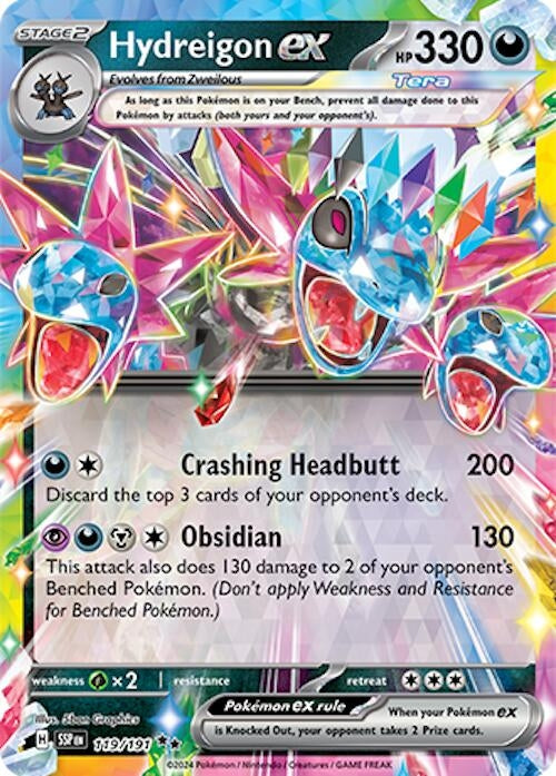 Image for Hydreigon ex (119/191) (Holofoil) [SV08: Surging Sparks] - Pokemon