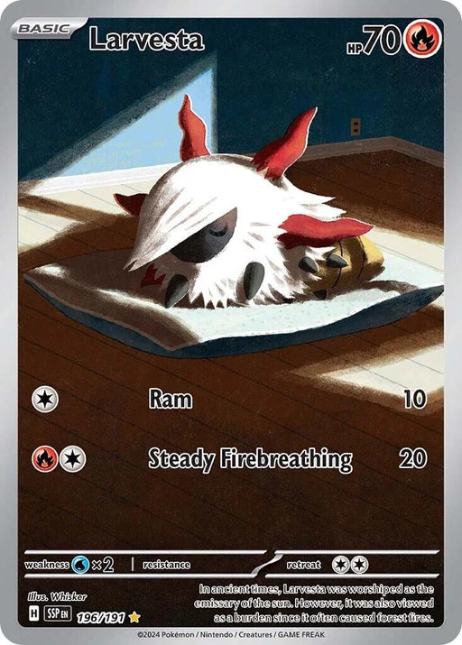 Image for Larvesta (196/191) (Holofoil) [SV08: Surging Sparks] - Pokemon