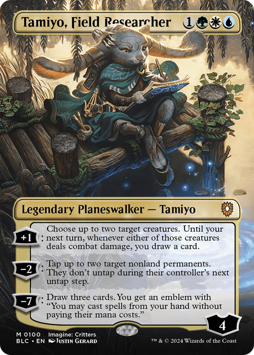 Tamiyo, Field Researcher (Borderless) [BLC-100] Foil - Bloomburrow Commander