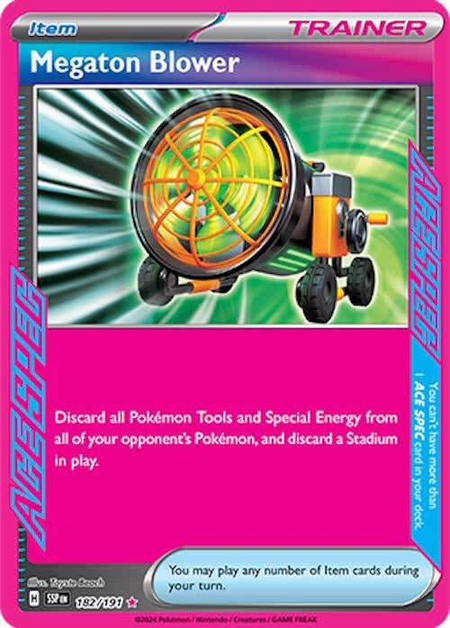 Image for Megaton Blower (182/191) (Holofoil) [SV08: Surging Sparks] - Pokemon