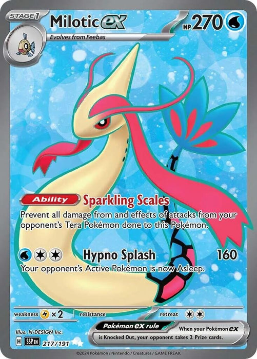 Image for Milotic ex (217/191) (Holofoil) [SV08: Surging Sparks] - Pokemon