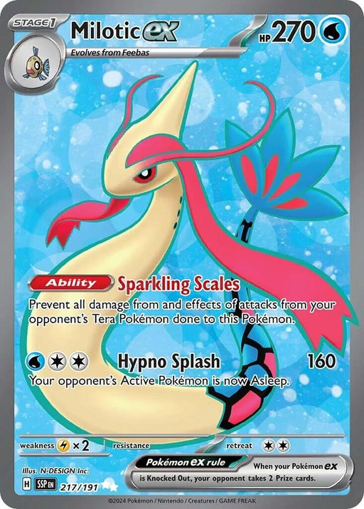 Image for Milotic ex (217/191) (Holofoil) [SV08: Surging Sparks] - Pokemon