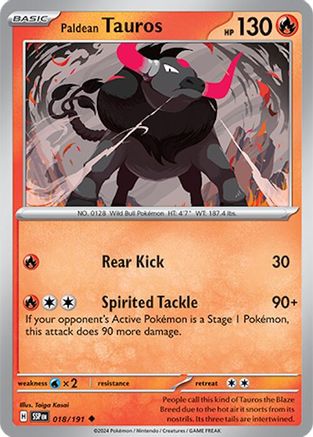 Paldean Tauros (18/191)  [SV08: Surging Sparks]