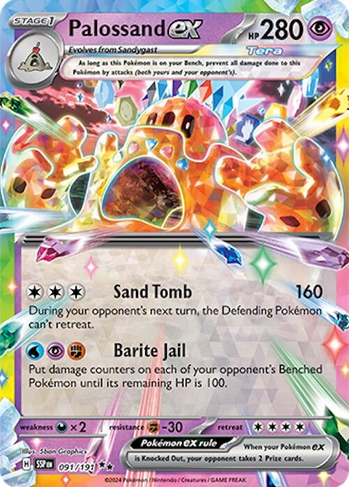 Image for Palossand ex (091/191) (Holofoil) [SV08: Surging Sparks] - Pokemon