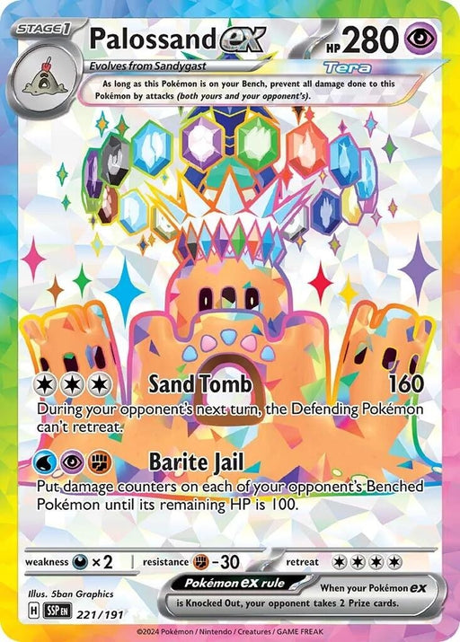 Image for Palossand ex (221/191) (Holofoil) [SV08: Surging Sparks] - Pokemon