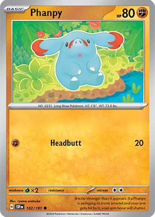 Phanpy (102/191) Reverse Holofoil [SV08: Surging Sparks]