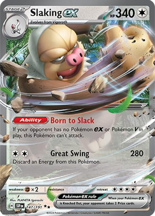Image for Slaking ex (147/191) (Holofoil) [SV08: Surging Sparks] - Pokemon