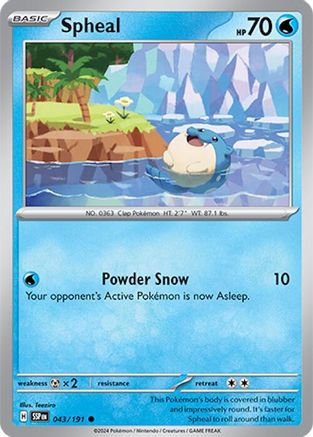 Spheal (43/191) Reverse Holofoil [SV08: Surging Sparks]