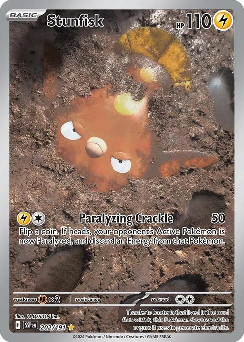 Image for Stunfisk (202/191) (Holofoil) [SV08: Surging Sparks] - Pokemon