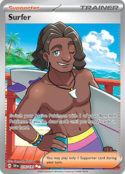 Image for Surfer (235/191) (Holofoil) [SV08: Surging Sparks] - Pokemon