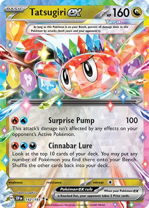 Image for Tatsugiri ex (142/191) (Holofoil) [SV08: Surging Sparks] - Pokemon