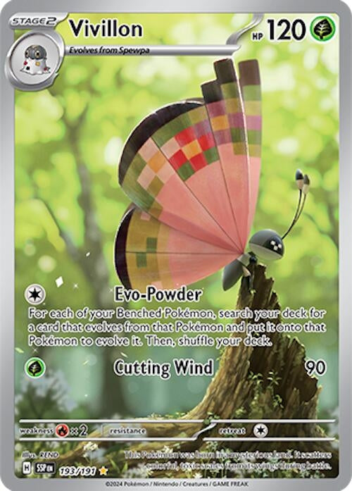 Image for Vivillon (193/191) (Holofoil) [SV08: Surging Sparks] - Pokemon