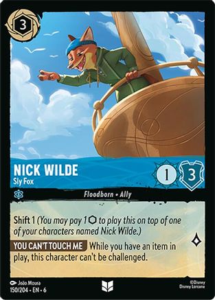 Nick Wilde - Sly Fox (150/204) Cold Foil [Azurite Sea]