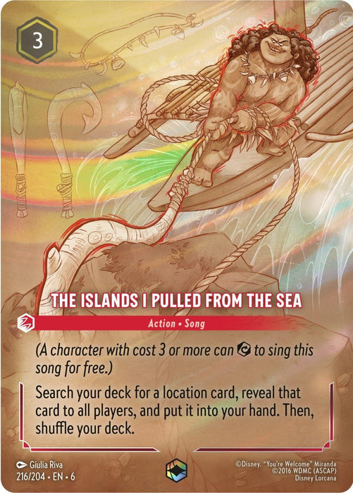 Image for The Islands I Pulled From The Sea (Enchanted) (216/204) (Holofoil) [Azurite Sea] - Disney Lorcana
